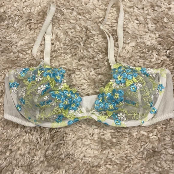 NWOT Hanky Panky Embroidered Lace Underwire Bra-S/34 - Picture 1 of 4